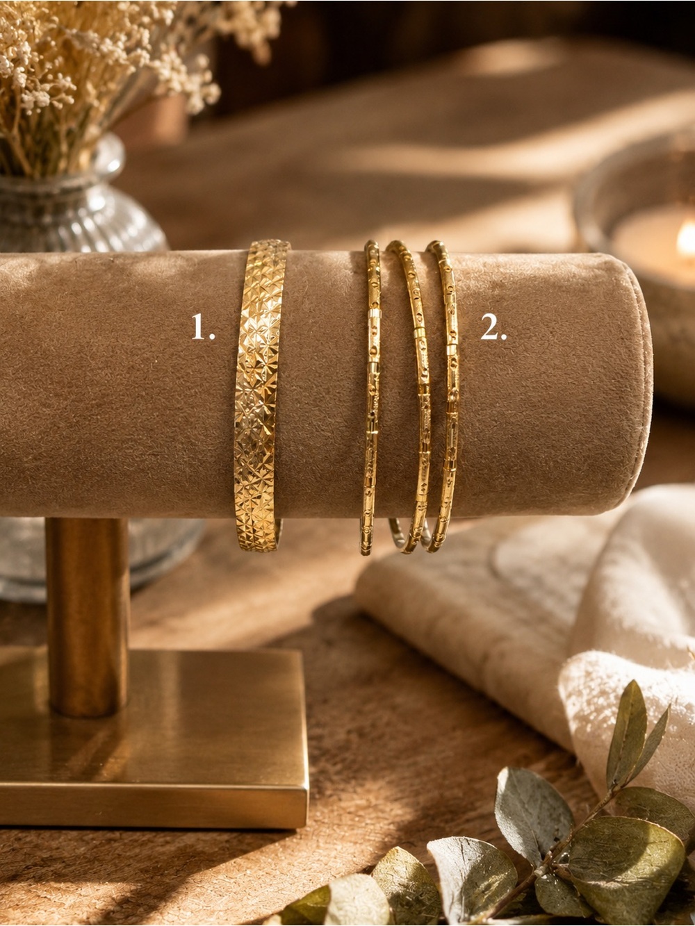 Gold filled Bangle 1 Wide or 3 Slim Bangles fit children or small wrist $15 each